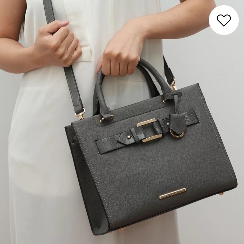 MKF Collection Virginia Women's Tote Bag by Mia K --Charcoal - Picture 1 of 8